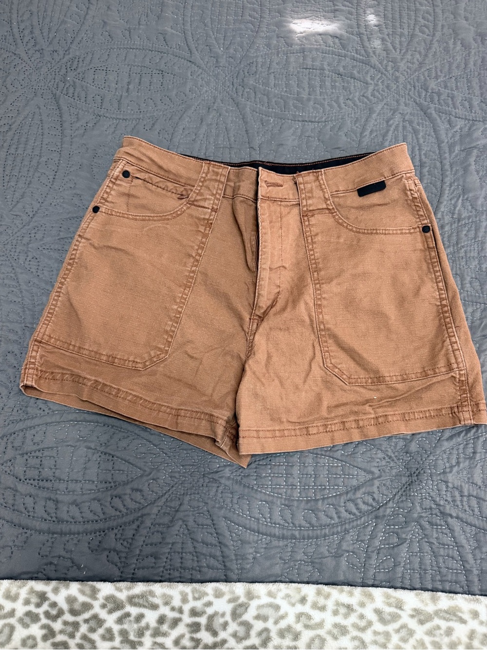 Wrangler Women's Light Brown Canvas Shorts
